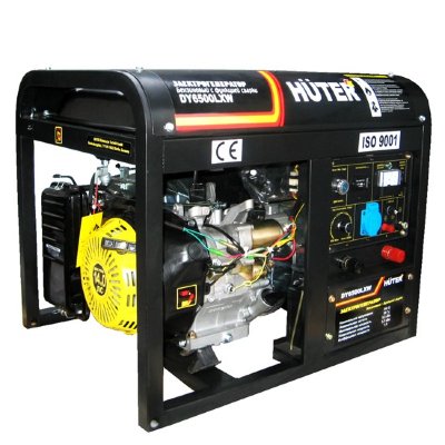 Электрогенератор Huter DY6500LXW,с функцией сварки, с колёсами